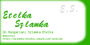 etelka szlamka business card